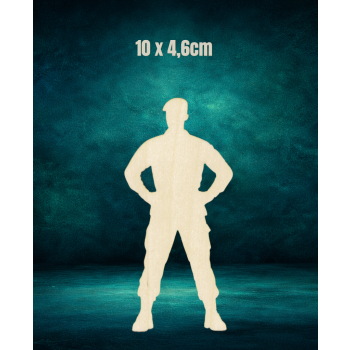 Żołnierz 10cm (komandos) obrys, sklejka 3mm